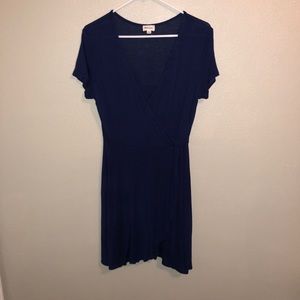 navy short sleeve dress
